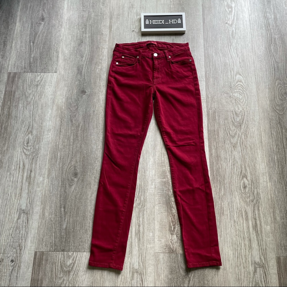 7 For All Mankind | Burgundy Skinny Jean/ like new